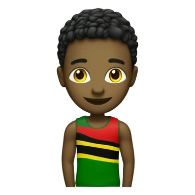 The number 100% in Jamaican colors red black and green  sticker