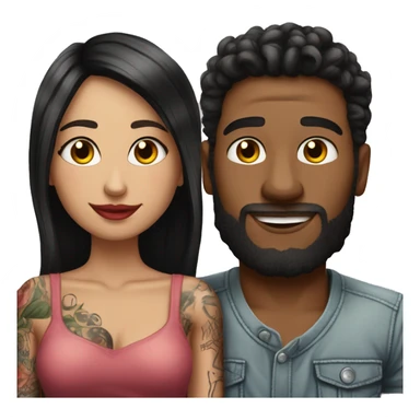 Romantic movie theater date for beautiful tattooed couple sticker