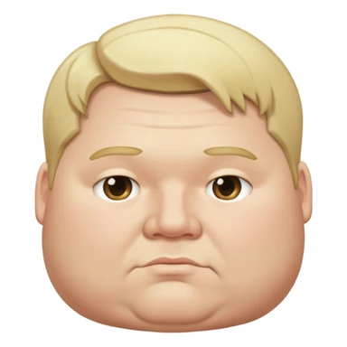 Overweight, white male blonde ￼ sticker