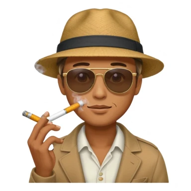 A man a smoking sticker