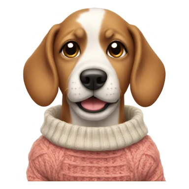 Cute Dog wearing a sweater sticker