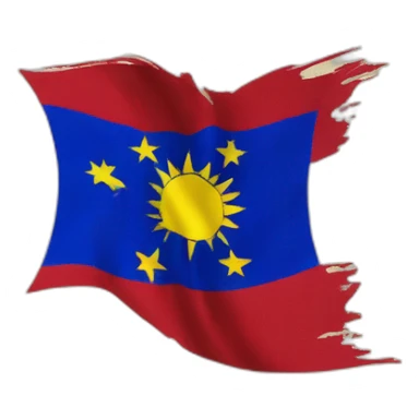 Drapeau kosovo melange avec le drapeau albanais sticker