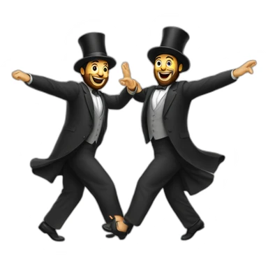 Two lubavitch dancing sticker