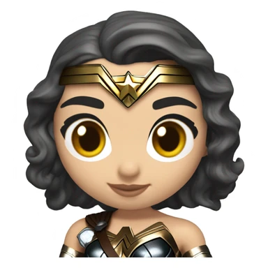 gal gadot as wonder woman entire figure sticker