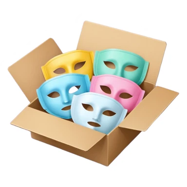 a box of skincare mask packs sticker