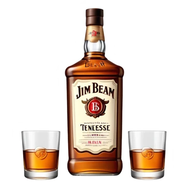 single jim beam tennese whiskey bottle sticker