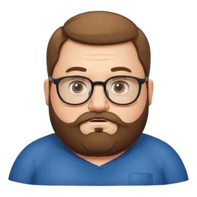 Fat Man with beard sticker