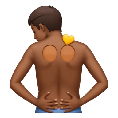 mao nas costas sentindo dor sticker