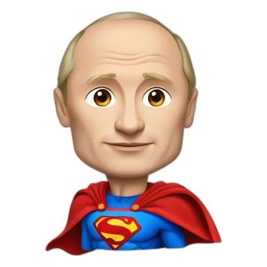 Vladimir putin in superman suit sticker