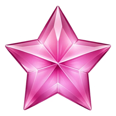 ultra realistic pink crystal star sticker