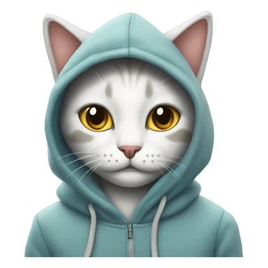 Cat with a New York hoodie sticker