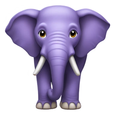 Purple elephant sticker