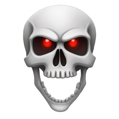 Skull Punisher with red eyes sticker