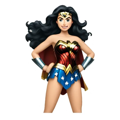 Wonder Woman happy sticker
