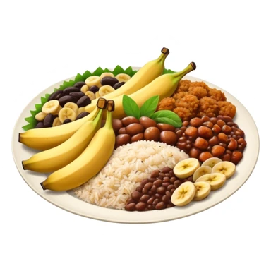 Food plate with brazilian food sticker
