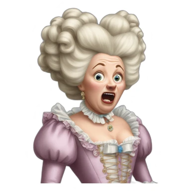 crazy marie antoinette scream sticker