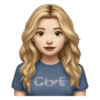 chloë grace moretz wearing tee sticker