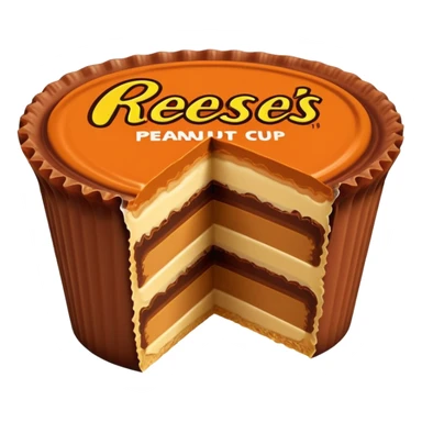 reeses peanut butter cup exact replica sticker