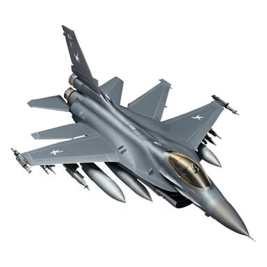F-16 Fighting Falcon - General Dynamics (Stealth grey) sticker