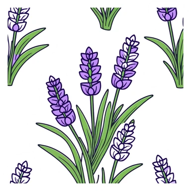 lavender plants sticker
