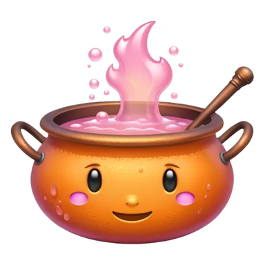 Pastel orange pink  cauldron sticker