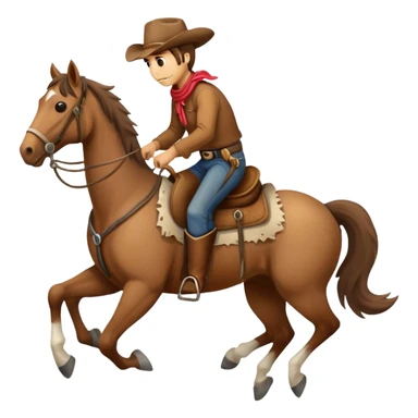 cowboy riding a horse  sticker