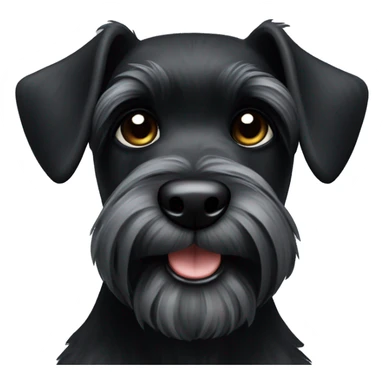 Black Mini schnauzer  sticker