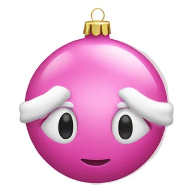 pink christmas ornaments  sticker