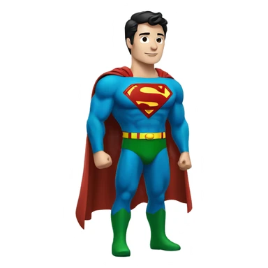 Superman with green board  sticker