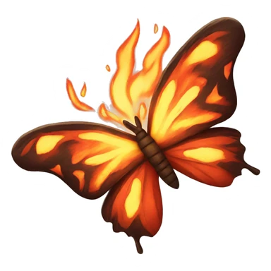Fire Wind and butterfly sticker