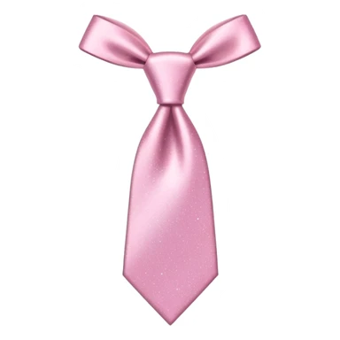 Baby pink tie with glitter decoration sticker