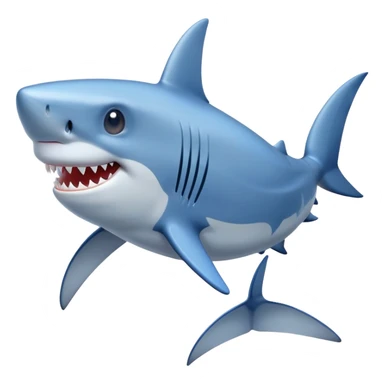 Un tiburon con zapatos azules sticker