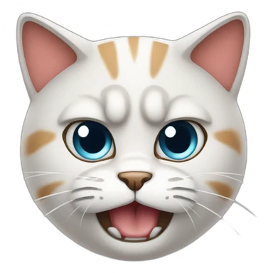 angry cat shows dislike sticker