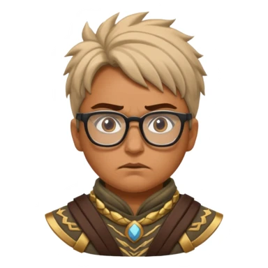 Glasses-Wearing wild Warrior sticker