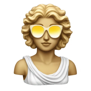 greek goddess sculpture sunglasses sticker