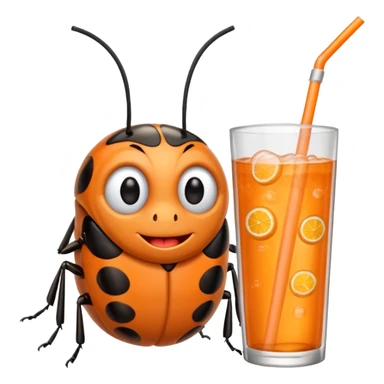 bug drinkig soda sticker