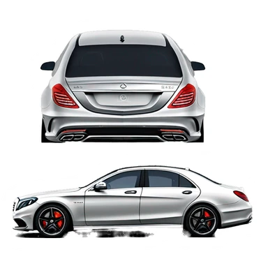Mercedes-Benz S 63 AMG 2015 GREY COLOR  sticker