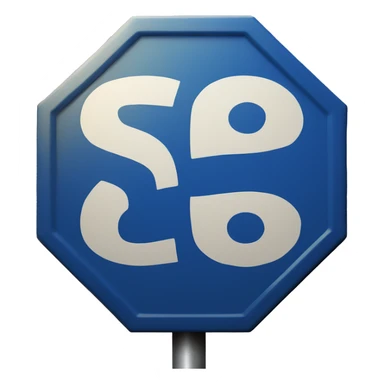 blue stop sign near sticker