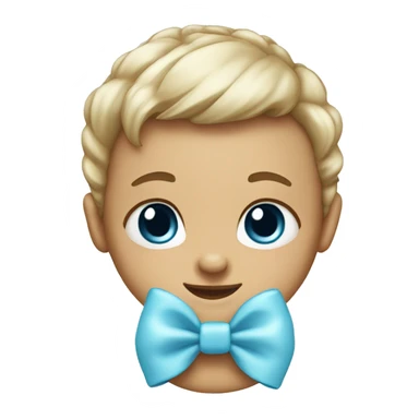 Baby blue bow  sticker