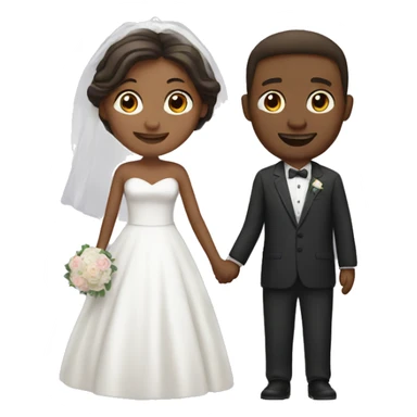 Women and man getting married  sticker
