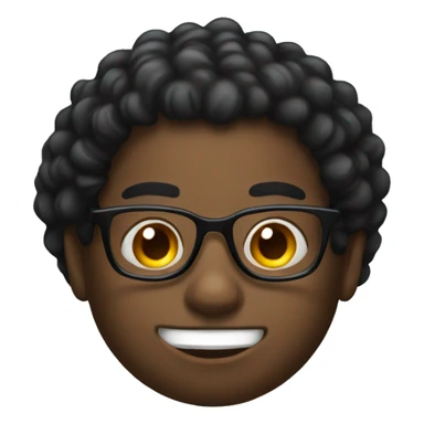 black guy with a lot of hair and a midget with glasses sticker
