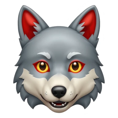 Wolf red sticker