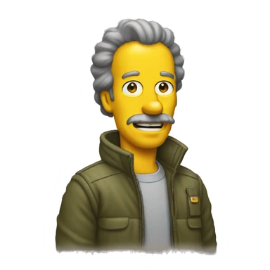 man in outdoor portrait like simpson sticker