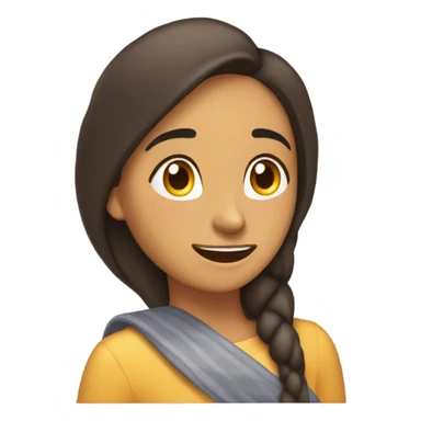 Chica morena de rulos durmiendo  sticker