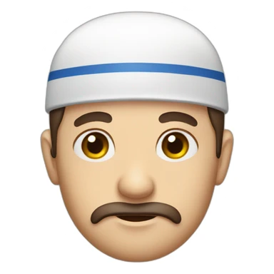 Jewish man with a kippah sticker