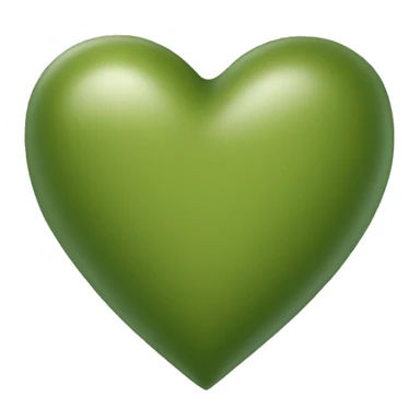 olivegreen colored heart sticker