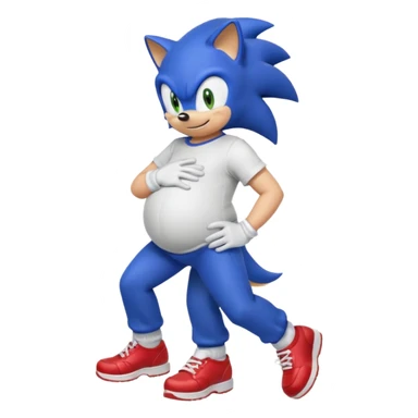 Pregnant male sonic X, not naked sticker