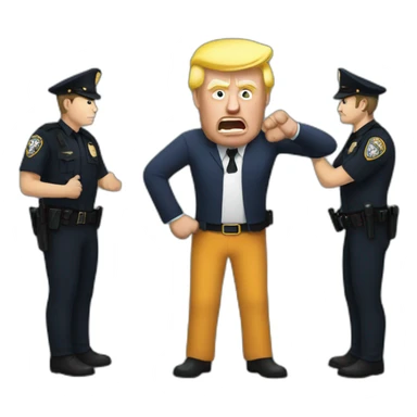 trump-getting-arrested sticker