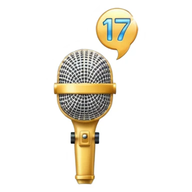 I want these emojis 💎🎤 in one frame with the number 17 I don't want a girl or boy in the pictures. sticker