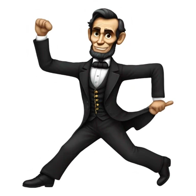 Abraham Lincoln doing the whip and nae nae sticker
